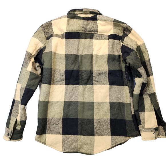 Matix Mens Shirt Jacket Shacket Medium Plaid Fleece Lined Snap Front Outdoors - Picture 2 of 15
